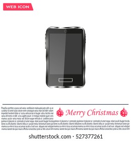Realistic vector smartphone isolated on white.