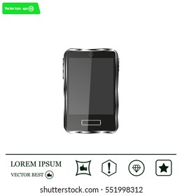 Realistic vector smartphone isolated on white.