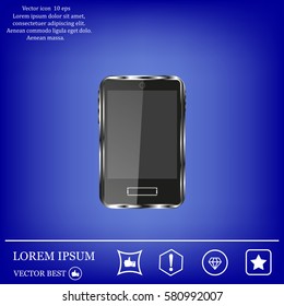 Realistic vector smartphone isolated on white.