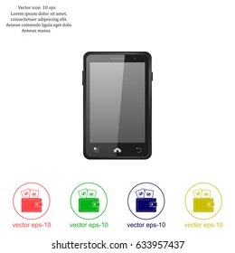 Realistic vector smartphone isolated on white.