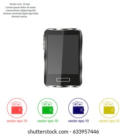Realistic vector smartphone isolated on white.