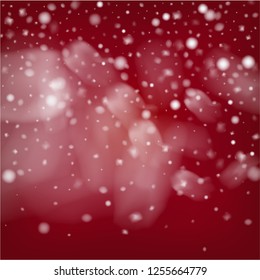 Realistic Vector Snowfall. Christmas, New Year Ad, Flyer, Card Background. 
