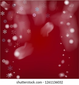 Realistic Vector Snowfall on Blue. Christmas, New Year Grunge Holidays Background. Realistic Snowfall Texture, Flying Snowflakes Overlay. Winter Dots, Storm Sky, Frost Effect Silver Ice Square Frame.