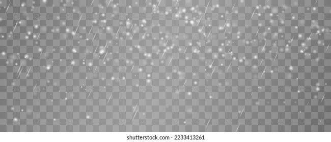 Realistic vector snowfall overlay. Stock royalty free vector illustration