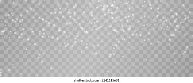 Realistic vector snowfall overlay. Stock royalty free vector illustration