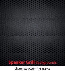 Realistic vector speaker grill background