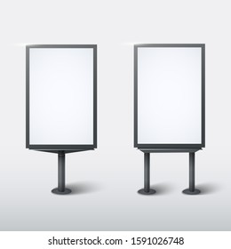 Realistic vector street light box. Template on white background. Vector