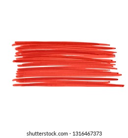 Realistic vector  strokes of marker on white background 