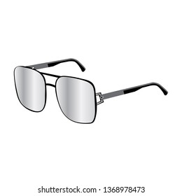 Realistic vector sunglasses on a white background, vector illustration