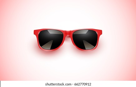 Realistic vector sunglasses on a white background, vector illustration