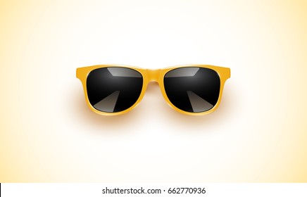 Realistic vector sunglasses on a white background, vector illustration