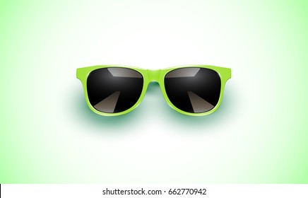 Realistic vector sunglasses on a white background, vector illustration