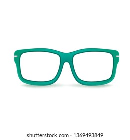 Realistic vector sunglasses on a yellow background. Summer banner. Sunglasses icon or silhouette. Vector design illustration.