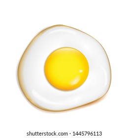 Realistic vector tasty fried eggs