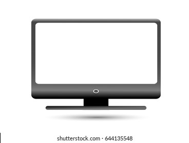 The realistic vector of television, illustration, black.