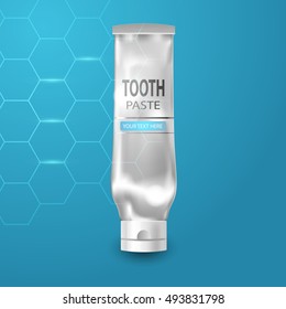 Realistic vector tooth paste tube