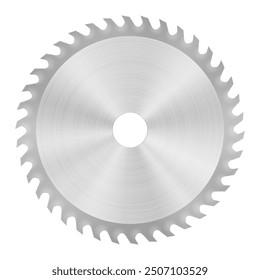 Realistic Vector Toothed Disc or Blade for a Circular Saw or a Buzz Saw