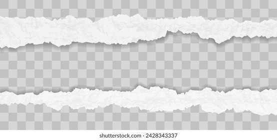 Realistic vector torn paper with ripped edges with space for text. vector illustration