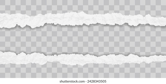 Realistic vector torn paper with ripped edges with space for text. vector illustration