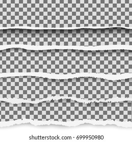 Realistic vector torn paper with ripped edges with space for text. Torn page banner for web and print, sale promo, advertising, presentation. Damaged torn paper for design. vector illustration