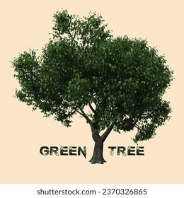 Realistic vector tree isolated on a background