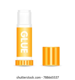 Realistic vector tubes of glue packaging mockup template. 