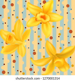 Realistic vector Vanilla flowers - Vector