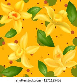 Realistic vector Vanilla flowers - Vector
