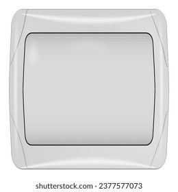 Realistic vector wall switch. Image on a white background.