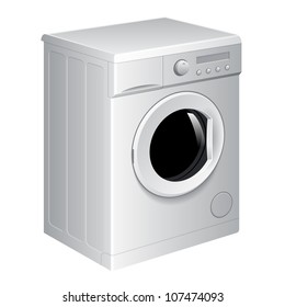 Realistic vector washing machine