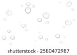 Realistic vector water drop, drops, droplets. PNG drops, condensation on glass, on various surfaces. Realistic drops on a transparent background. Rain and dew. Vector