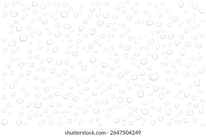 Realistic vector water drop, drops, droplets. PNG drops, condensation on glass, on various surfaces. Realistic drops on a transparent background. Rain and dew. Vector