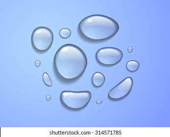 Realistic vector water drops. File is in eps10 format.