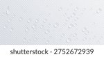 Realistic vector water drops overlay isolated on a light transparent background png. Water condensation on surface, light reflection and realistic shadow. 3d vector rain or shower drops. Pure liquid