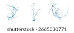 Realistic vector water drops png on a transparent light background. Water condensation on the surface with light reflection and realistic shadow. 3d vector illustration water splash.