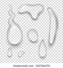 Realistic vector water splash drops liquid transparent raindrop 3d realistic wave blue illustration
