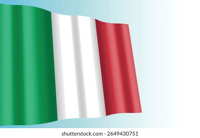 Realistic vector waving Italy flag