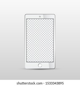realistic vector of white blank smart phone