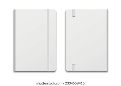 Modelación de un portátil blanco vector realista sobre un fondo transparente. Vista trasera del Bloc de notas. Ilustración del vector EPS10, PNG24