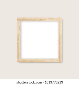Realistische Vektorgrafik-Holzgalerie-Rahmen, Holzaufnahme