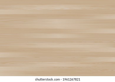 Realistic vector wood table background. Top view isolated wooden floor. Light brown wood texture with stripes. Mock-up with  pine texture for advertisement. Vector illustration EPS10