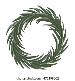 Realistic vector wreath.Colorful illustration.