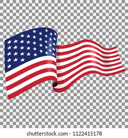 Realistic vectorial illustration of USA flag