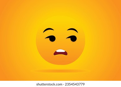 realistic vectors emoji with rejection face
