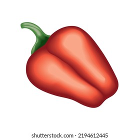icono aislado de pimienta vegetal realista