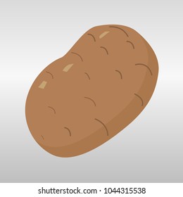 Realistic vegetables isolated icons on transparent background with potato vector illustration