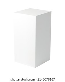 Realistic Vertical 3d Cuboid Shape On White Background Vector Illustration