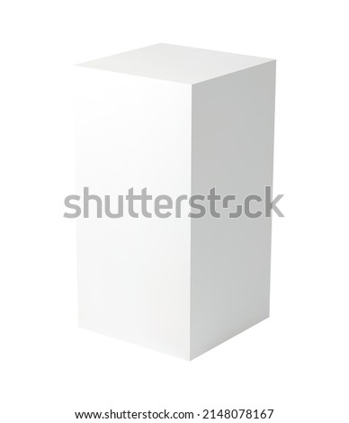 Realistic vertical 3d cuboid shape on white background vector illustration 商業照片 © 