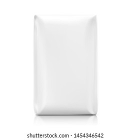 Realistic vertical bag mockup with glossy material. Vector illustration. Can be use for template your design, promo, adv. Ready for your design. EPS10.	
