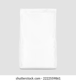 Realistic vertical bag mockup. Vector illustration. Front view. Can be use for your design, presentation, promo, ad. EPS10.	
